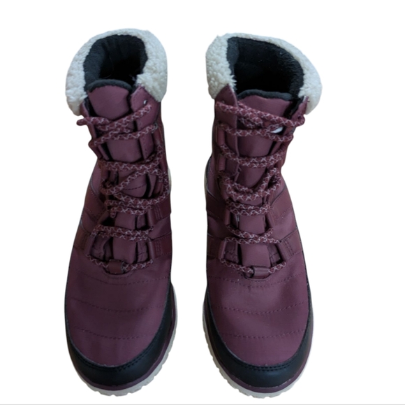 L.L. Bean Ultralight Insulated Pac Boots Burgundy Red Waterproof Size 7.5 - Picture 4 of 11